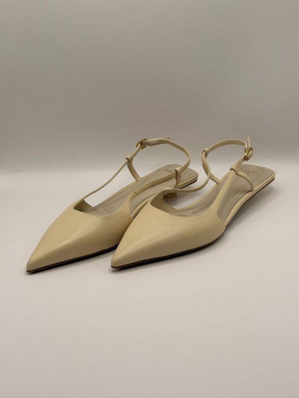 Franco Sarto Womens Pheby Ivory Cream Slingback Shoes Pump Heels Sz 7 M
